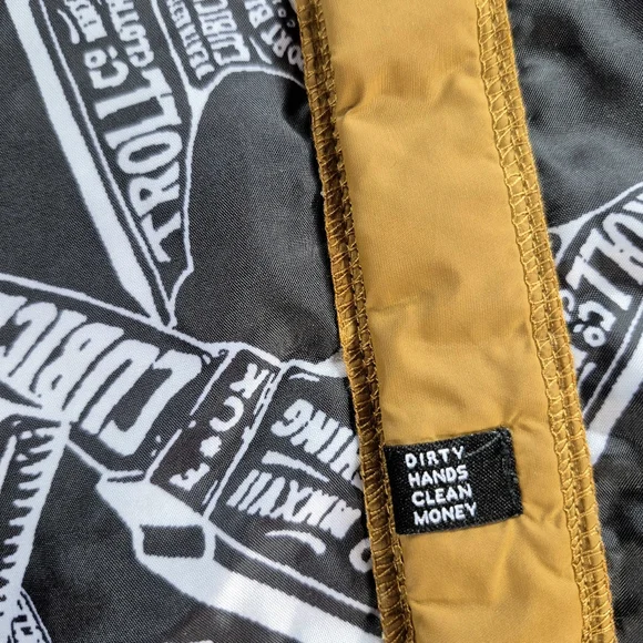 NWT Troll Co. Men's Redford Snap-Front Graphic Lined Vest Black/Saddle 3XL Moto - Picture 10 of 12